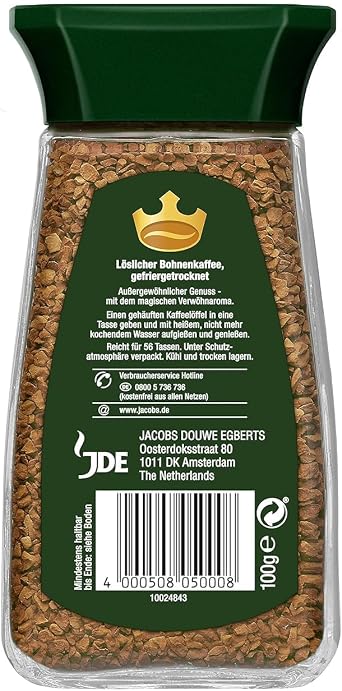 Jacobs Krönung Gold, Instant Coffee, Powder, 100 g, 05005