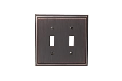 Amerock BP36515ORB Mulholland 2 Toggle Wall Plate - Oil-Rubbed Bronze