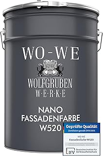 WO-WE Nano Fassadenfarbe W520 Wandfarbe für Außen Mauer Fassade Anthrazitgrau - 5L