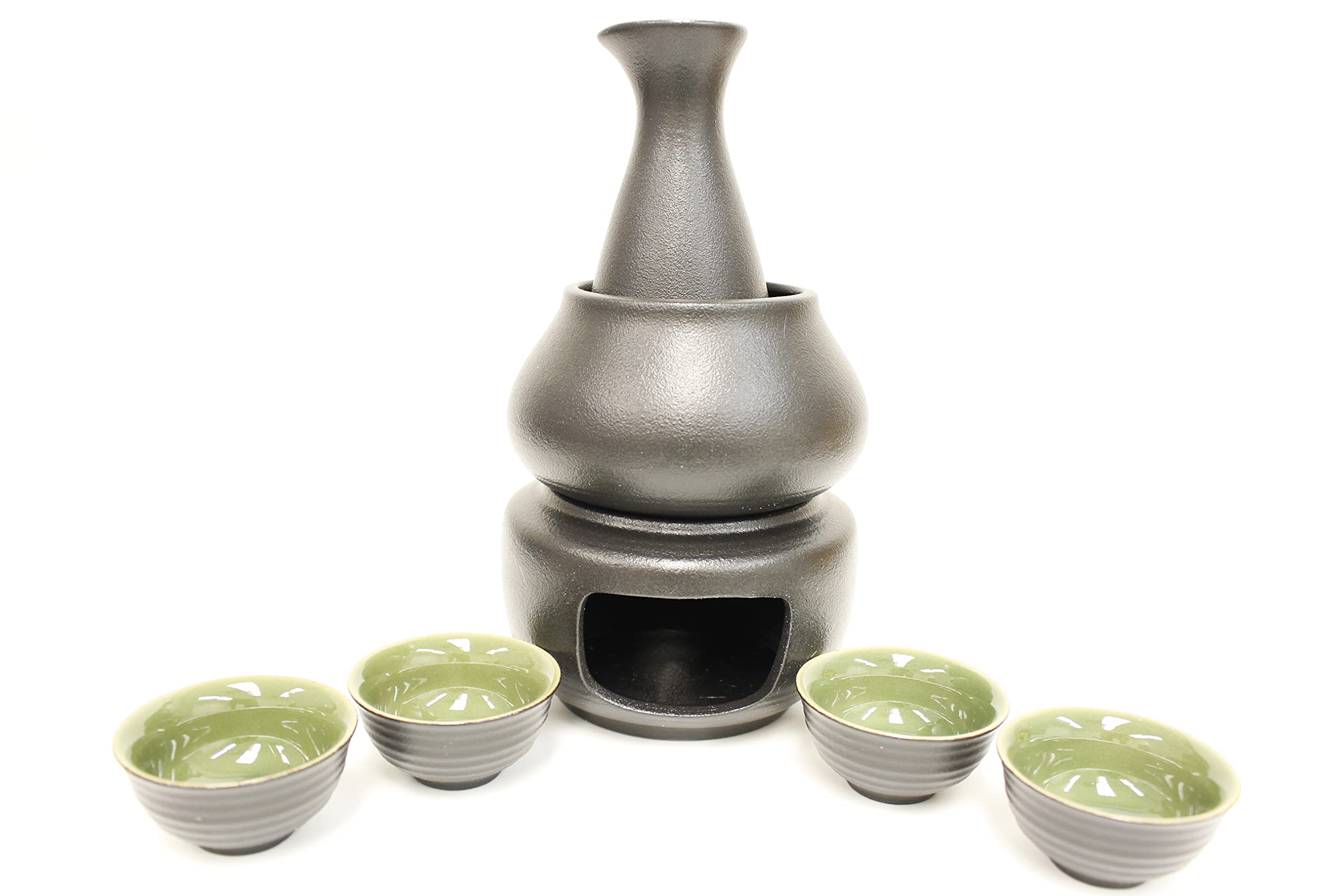 USA MJ TABLE Traditional Japanese Style Sake Set With Warmer This - View #5