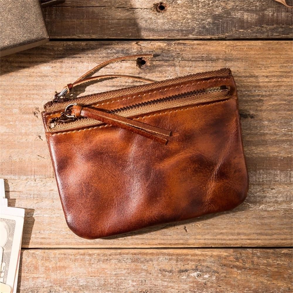 Coin Purse for Men Retro Leather Mini Card Holder Coin Purse for Men Mini Pouch