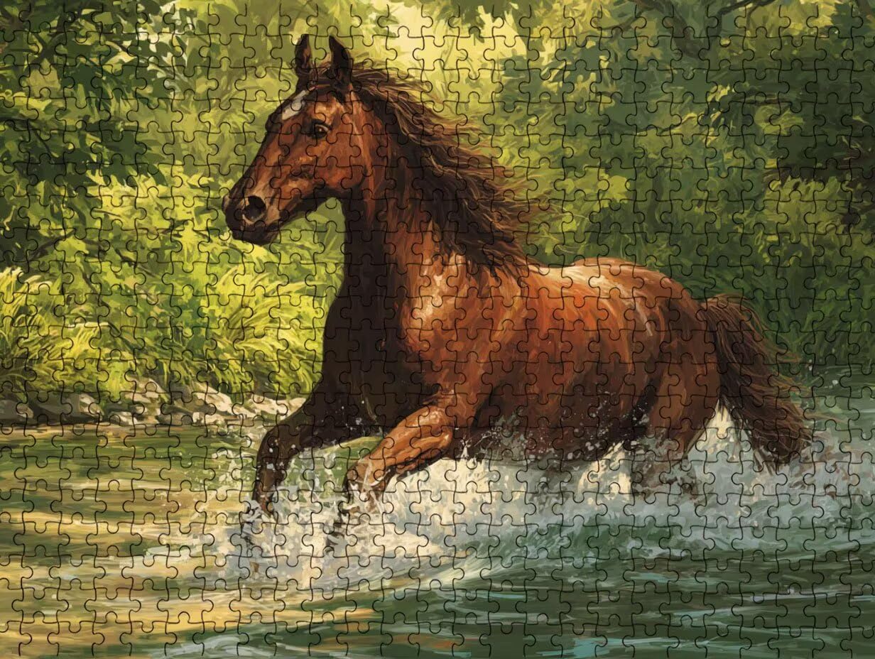 Puzzle 1000 para Adultos, Caballo del Lago, Rompecabezas Clásicos LDYQS7212