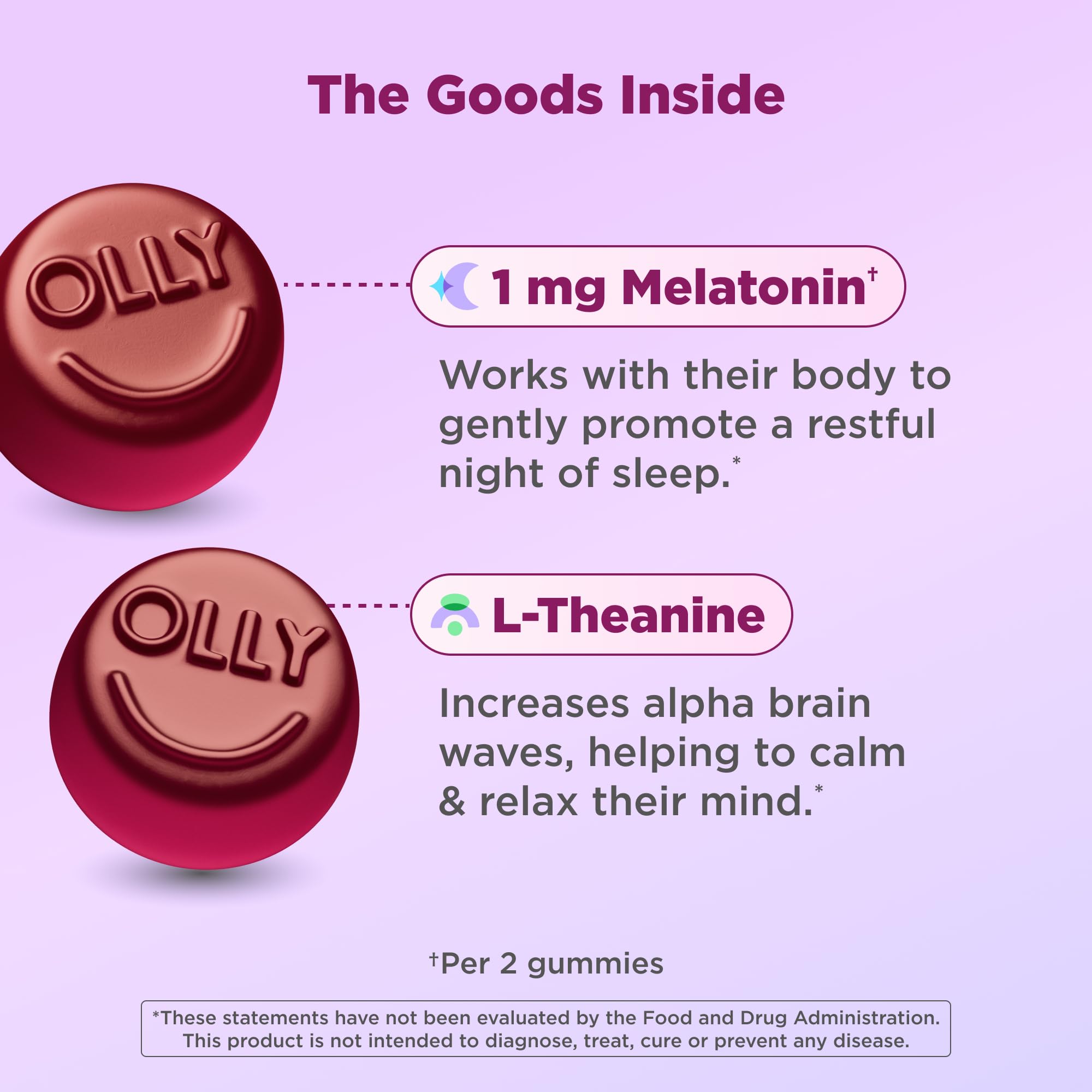 OLLY Kids Sleep, Occasional Sleep Support,* 0.5 mg Melatonin - 70 Count — Amazon image 2