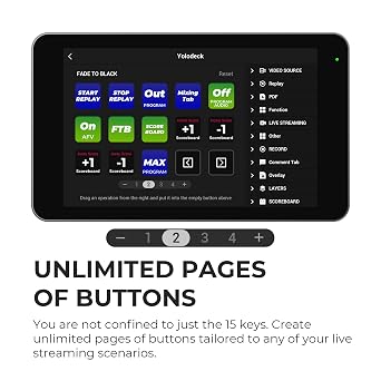 YoloLiv YoloDeck, Studio Controller Keyboard, 15 Customizable LCD Keys, Trigger Actions on YoloBox Extreme/YoloBox Ultra/YoloBox Pro