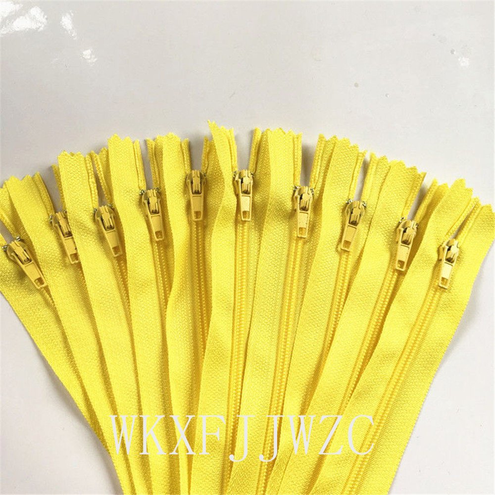 WKXFJJWZC 40Pcs 14 Inch (35CM) Nylon Coil Zippers Tailor Sewer Craft Crafter's &FGDQRS (light Yellow)
