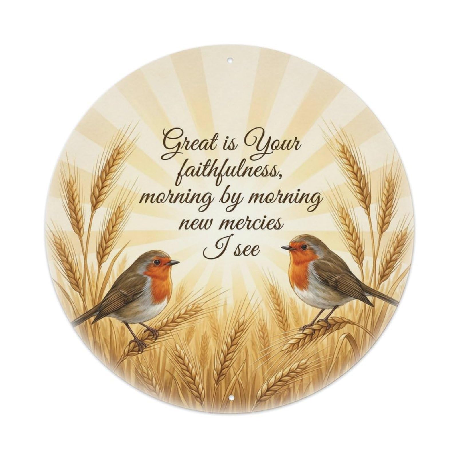 Metal Tin Sign European Robin Garden Sign Heaven Love Faithful