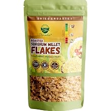 Danodia Foods Sorghum Millet Jowar Flakes, Cereal, 1 lb, Crunchy Snack Mix | Jowar flakes, sorghum cereal; for breakfast bowls, porridge, upma, chivda, yogurt, milk and snacks; Indian pantry recipes
