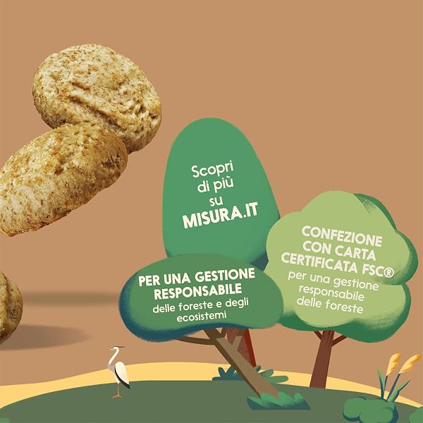 Misura Biscotti Integrali Ripieni di Cioccolato Fondente Fibrextra | 100% Farina Integrale | Ricchi in Fibre | Confezione da 260 grammi - 4