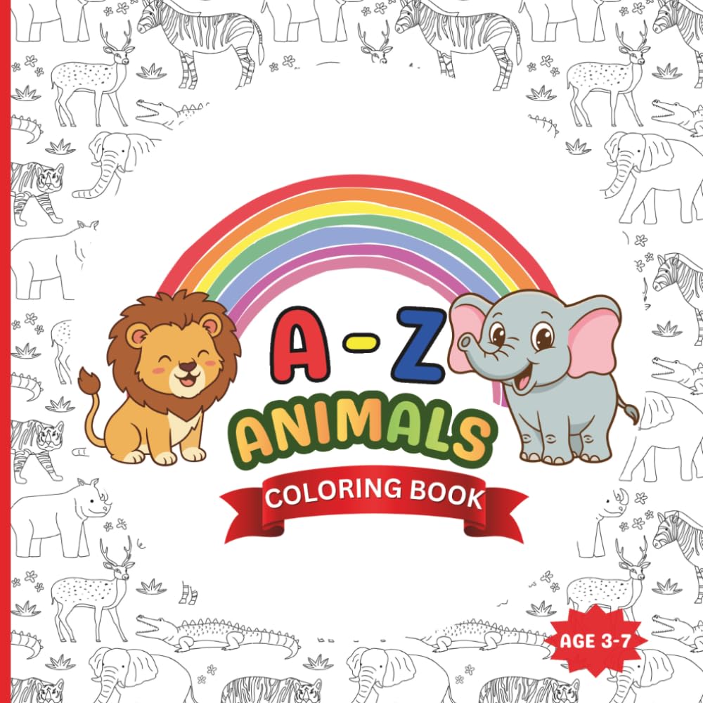 A-Z ANIMALS COLORING BOOK: A fun Alphabet Animal Coloring Pages for Kids