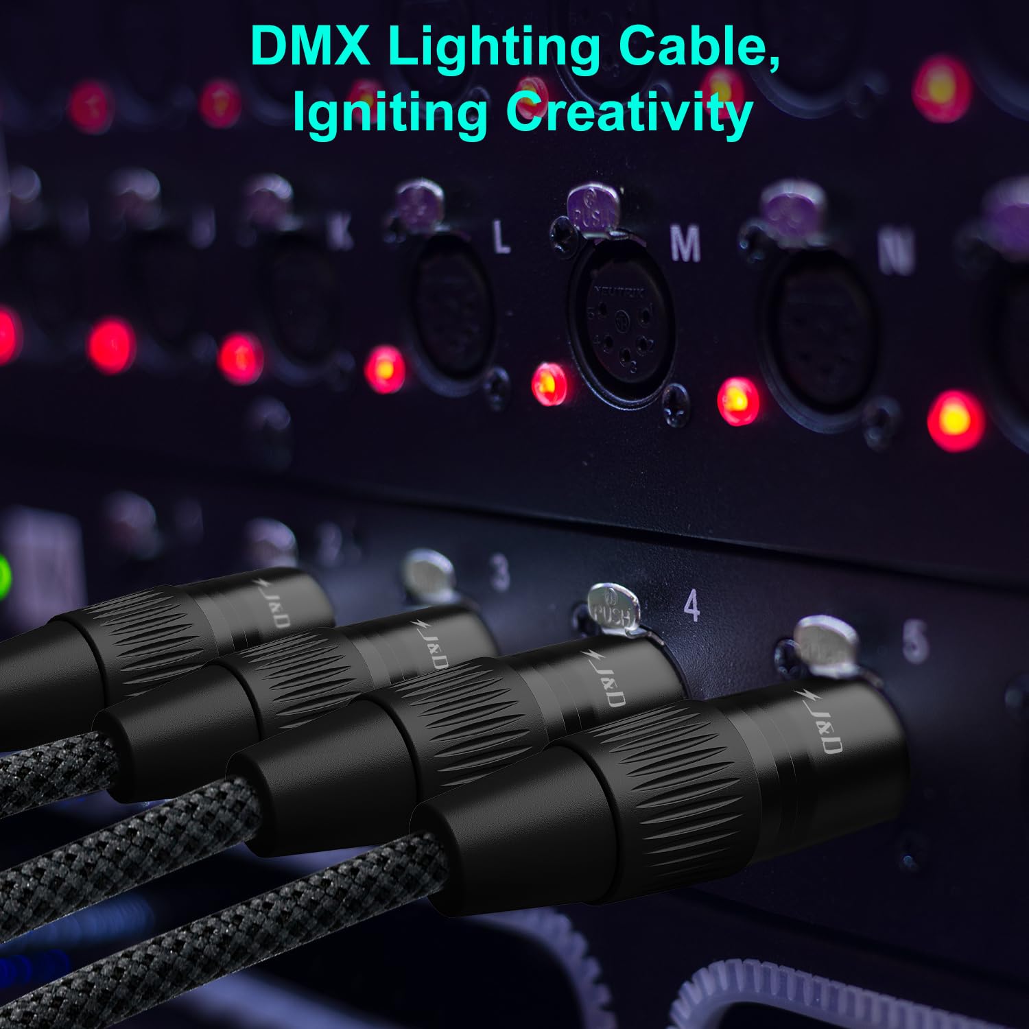 J&D 5 Pin XLR DMX Cable, 1.5 m - Image 4