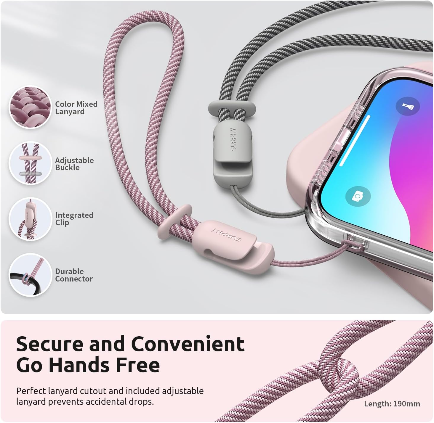 الحصري - سورفي جراب مصمم لموبايل ايفون 15 بلس مع واقي شاشة وحب... - view 3