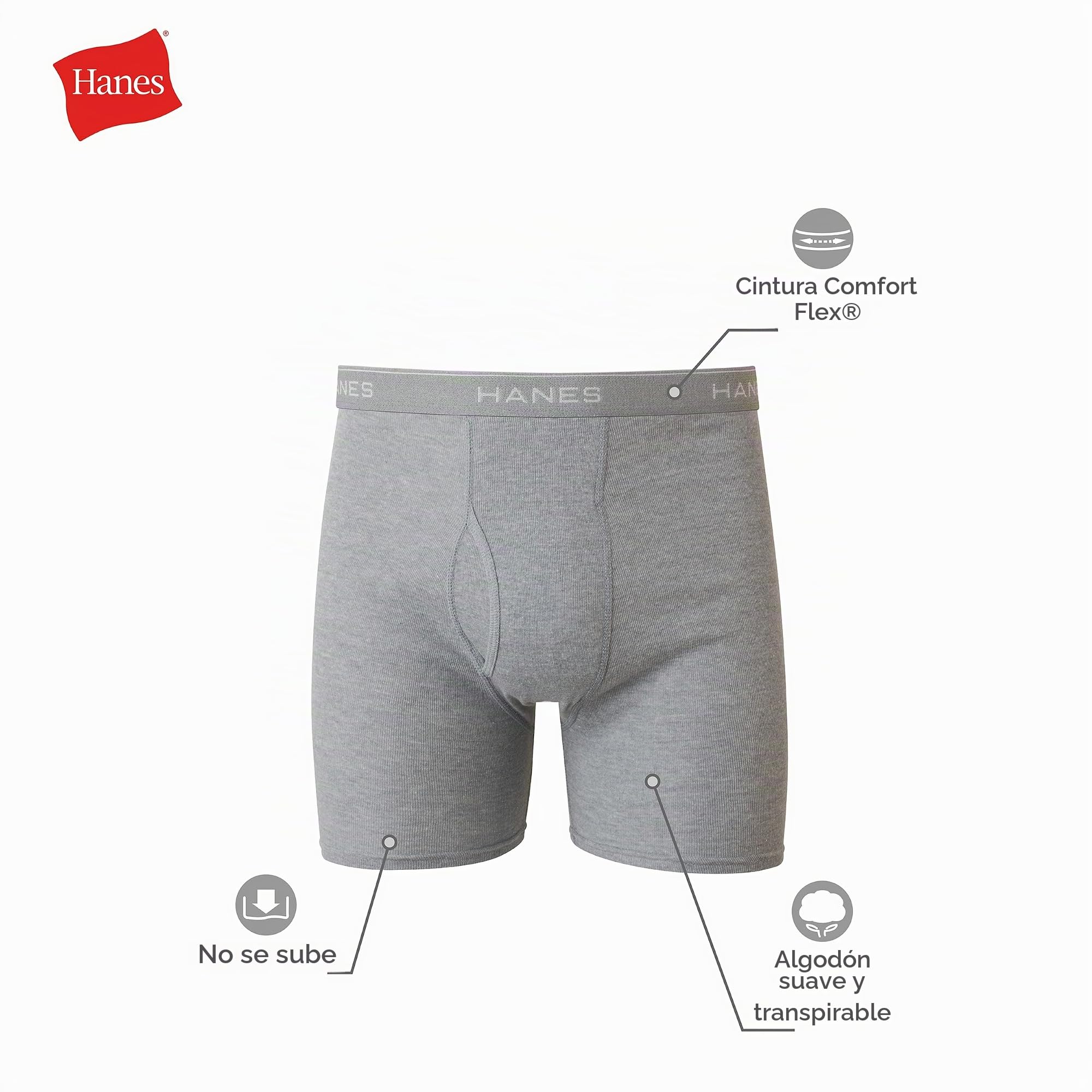 Hanes Tagless Cool Dri Boxer Briefs with ComfortFlex Waistband Ropa Interior de Hombres Hombre (Pack de 10)