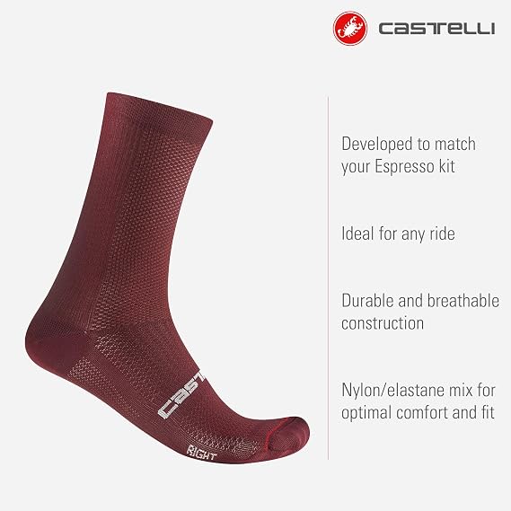CASTELLI Unisex Espresso 18 Sock