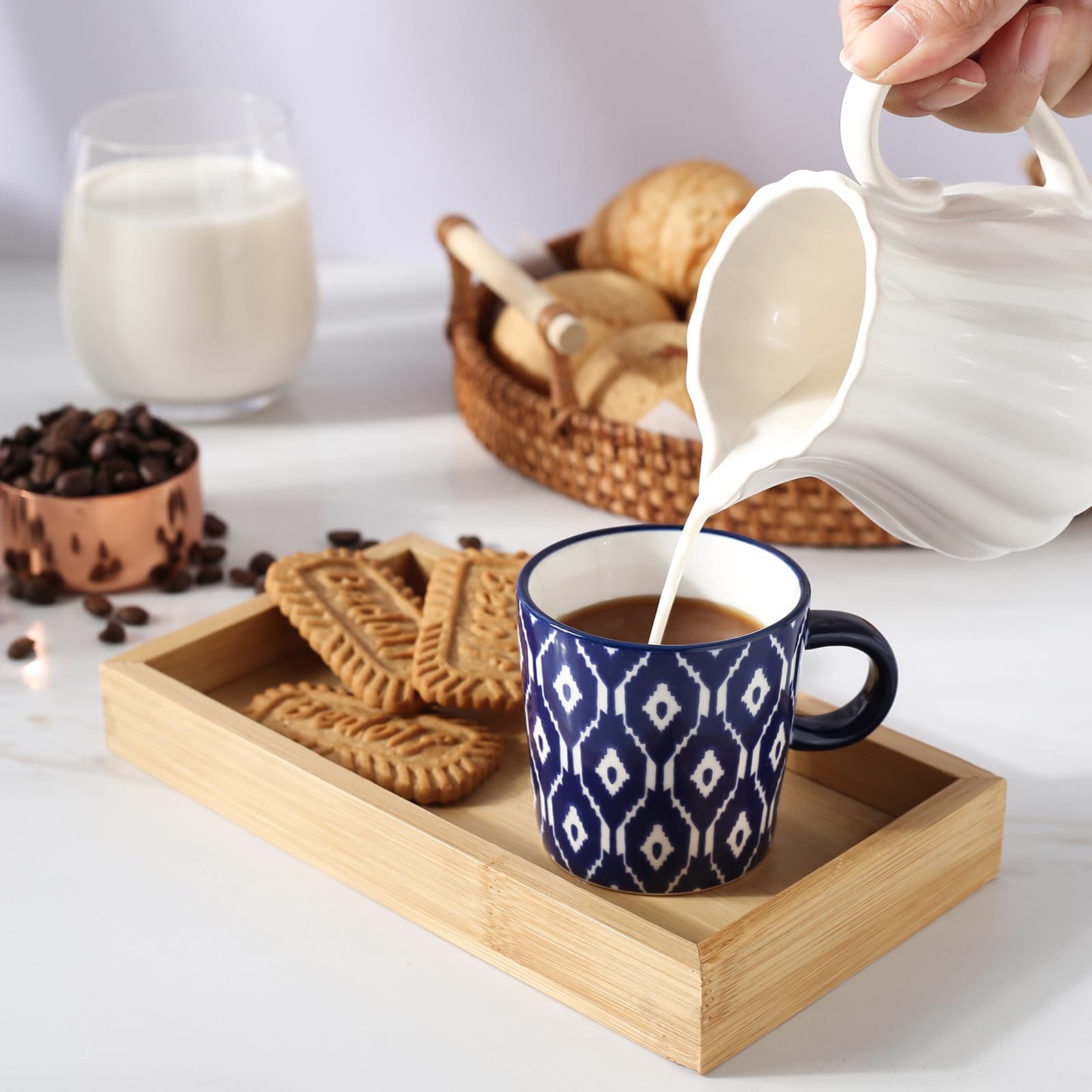 Selamica Set Di 4 Tazzine Da Caffè In Ceramica 141,7 G - Colorate Per Espresso, Cappuccino E Tè - 6