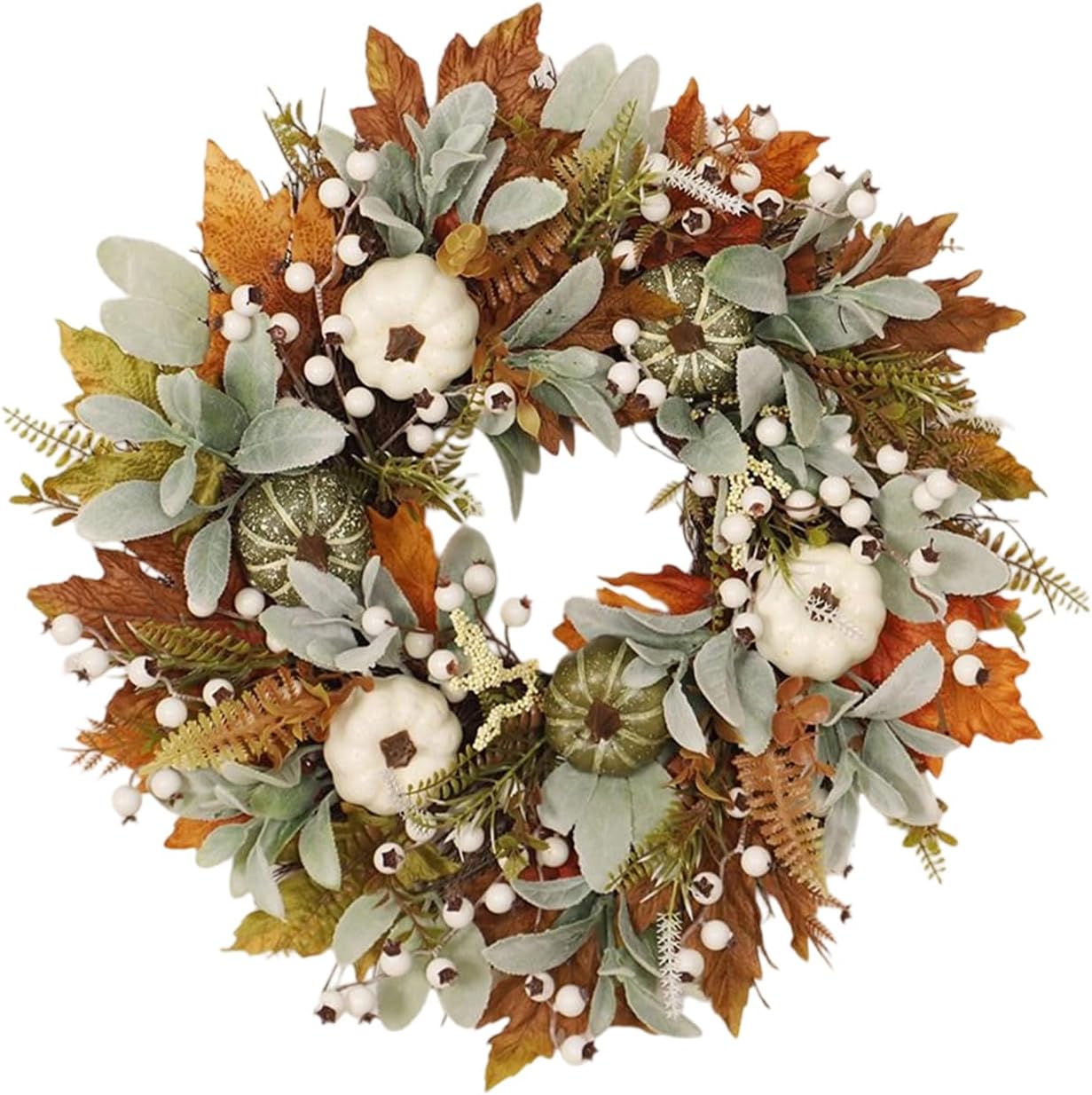 春のリース、ユーカリの葉のリース、玄関ドアのリース、フェスティバル用の吊り下げ式カラフルな造花リースオーナメント : STKショップ - 通販 -  Yahoo!ショッピング 秋冬の人工小枝リース 冬 感謝祭 ベリーリース 玄関ドア用 24インチ 人工ユーカリの葉 リース 大きな ... 秋のリース 玄関用 - 玄関ドア用パンプキンハロウィンリース | 紅葉のホームデコレーション 屋内屋外用 暖炉・庭・ガーデン・ポーチ