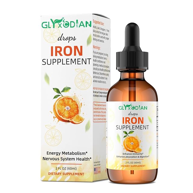 Liquid Iron Supplement for Men 18 mg Iron Supplements Drops Immunity Energy Support 98 High Absorption Rate for