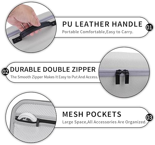 Miniatura 4 de Funda rígida de transporte de viaje para Samsung The Freestyle Projector modelo 12 generación 2023, funda de almacenamiento portátil a prueba de