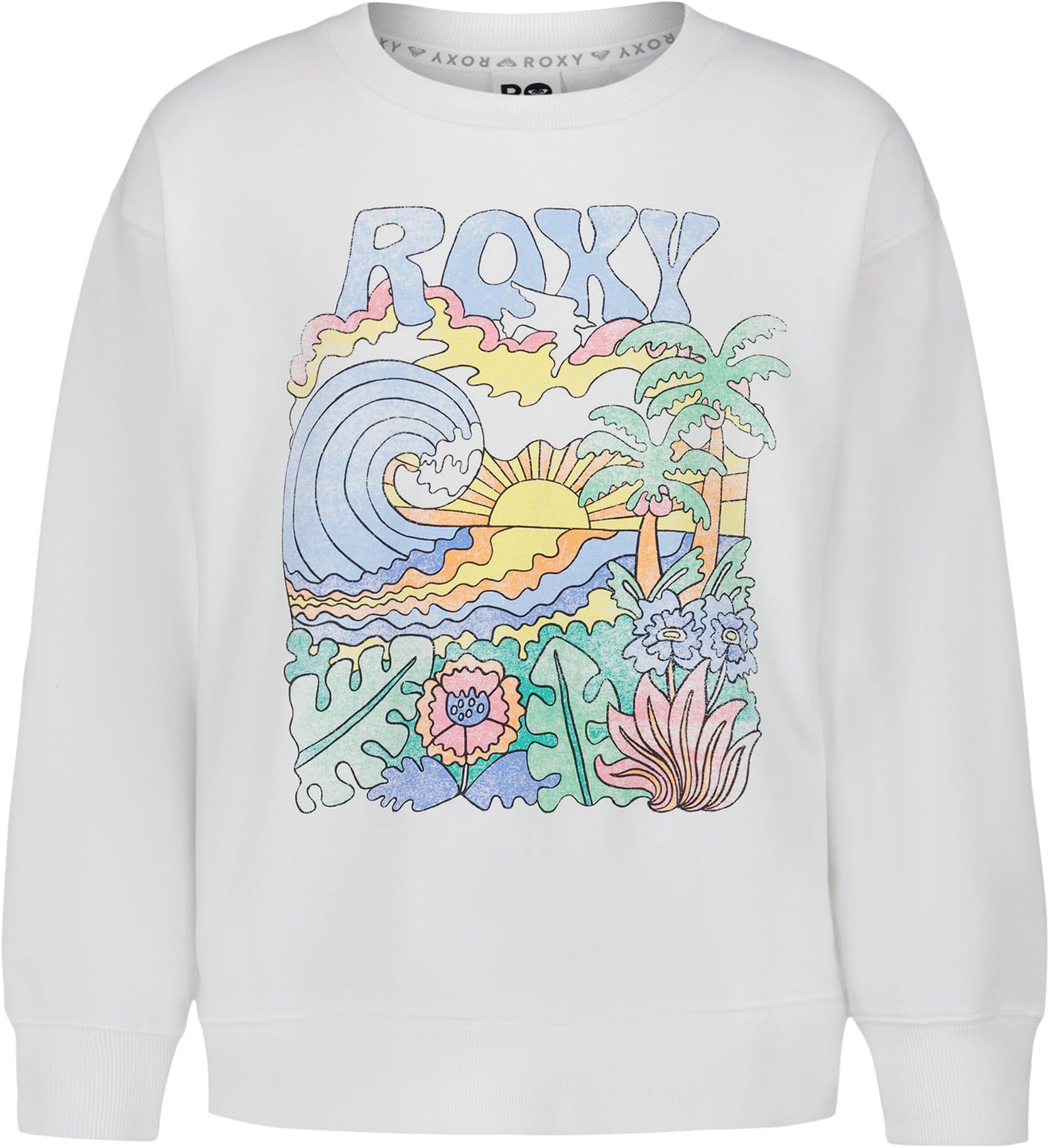 Girls' Oversized Pullover Crewneck Sweatshirt, Soft & Comfortable