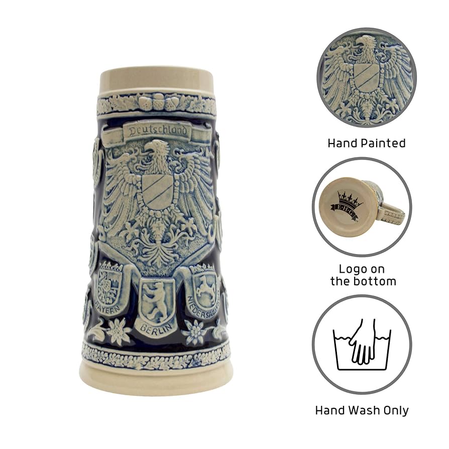 ドイツ紋章 陶器製ビールグラス ドイツ紋章 陶器製ビールグラス Amazon.co.jp: E.H.G ドイツ