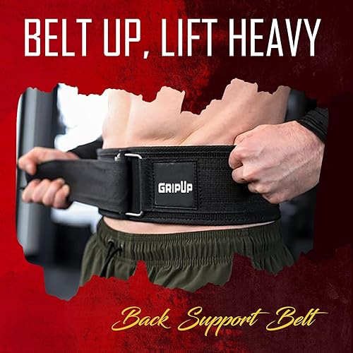 Miniatura 6 de Cinturón de levantamiento de pesas de 6 pulgadas con bloqueo automático curvado y acolchado en la espalda, cinturón de gimnasio para ejercicio de
