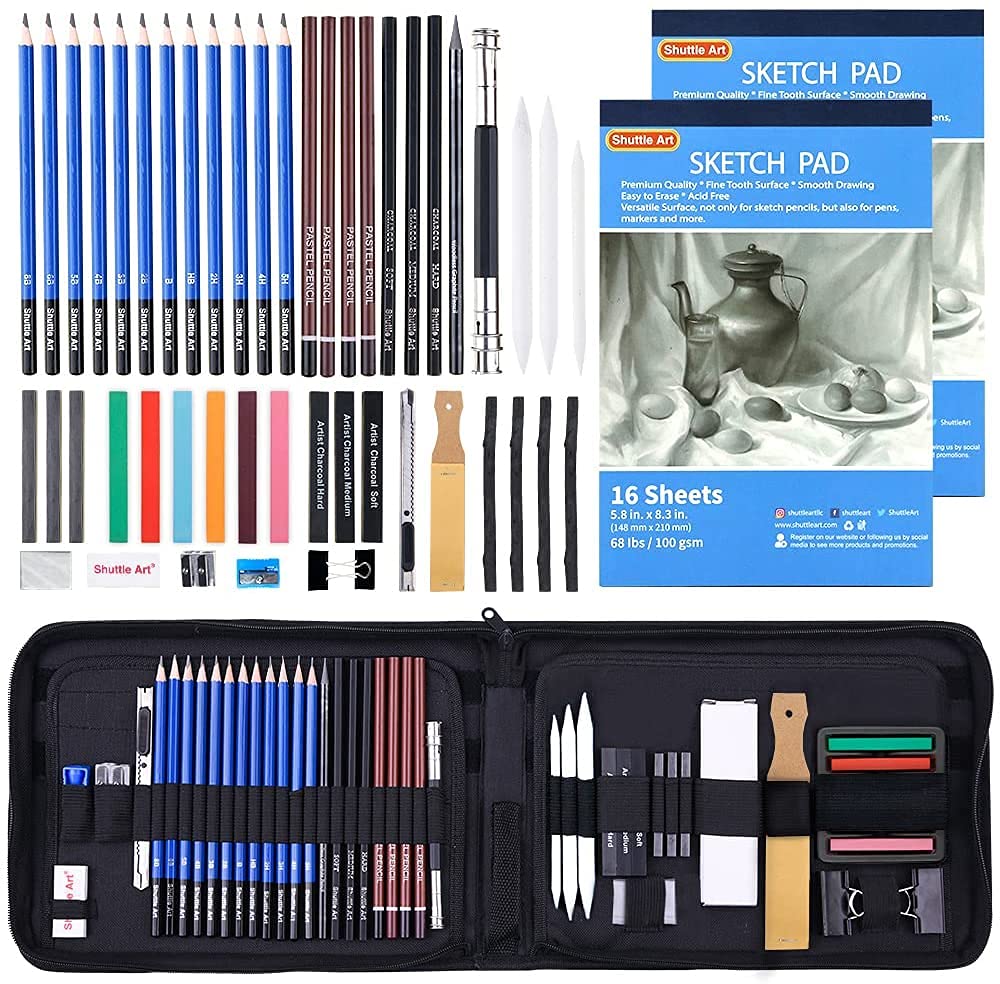 Drawing Pencils Set, Shuttle Art 52 Pack Professional Sketch Pencil Set