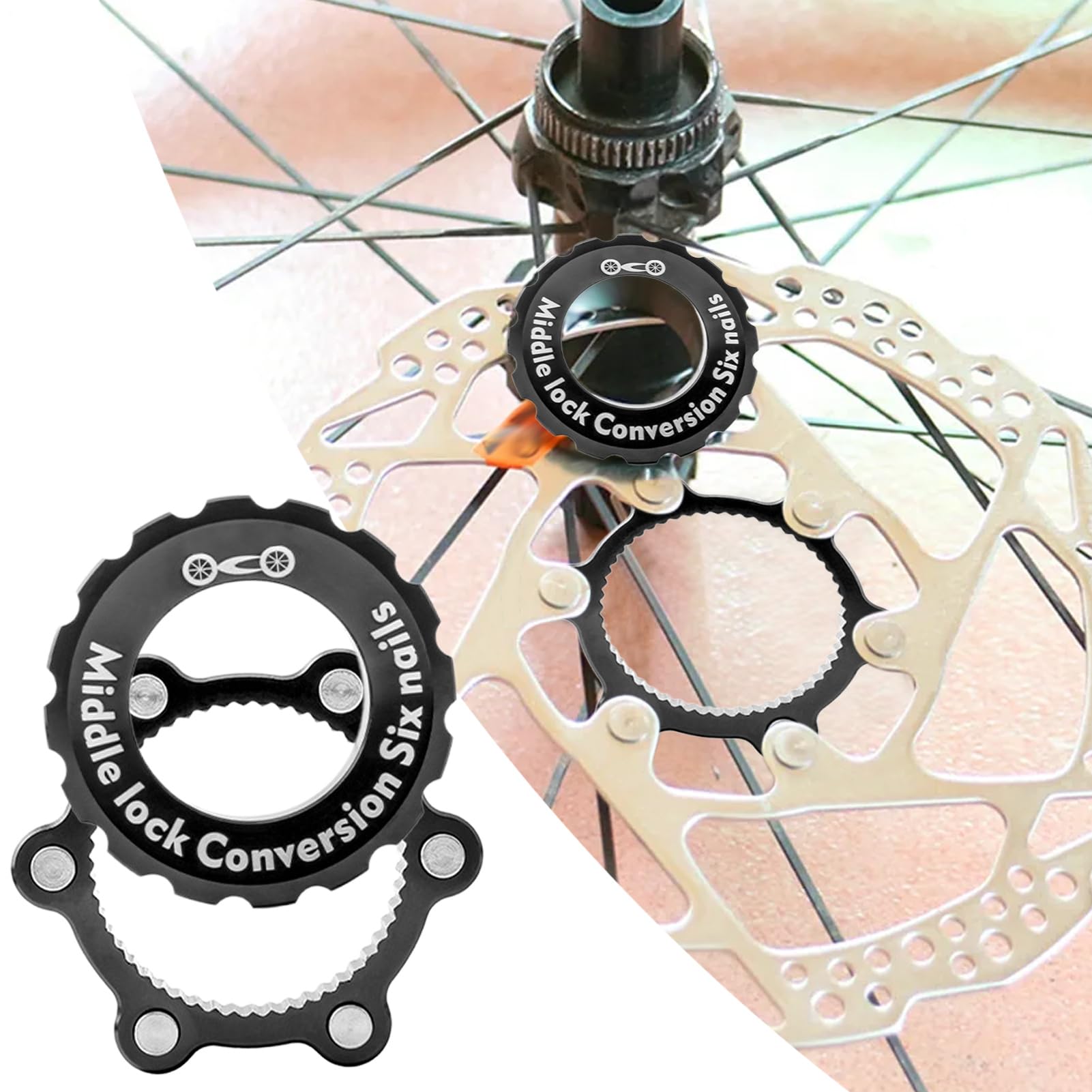 Adattatore Centerlock per Disco Freno Bici,Disco Freno Centerlock | Adattatore Rotore Per Enduro E Bici Con Attacco A 6 Fori