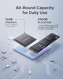 NiPoGi Essenx E1 Mini PC AMD Ryzen 3250U Windows 11 Pro (2C/4T, up to 3.5 GHz) 8GB DDR4 RAM + 256GB SSD, 4K@60Hz dual display HDMI 2.0 + DP/Wi-Fi/BT/LAN, mini computer for office/education - 4