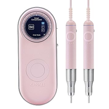 Professional Electric Nail Drill Machine - O NAIL 50,000 RPM E-File with LCD Display, Smart Control and Vibration-Free, 3mm Shank Bits Kit, Beginner Mode for Acrylic Gel Removal, for Home & Salon Use