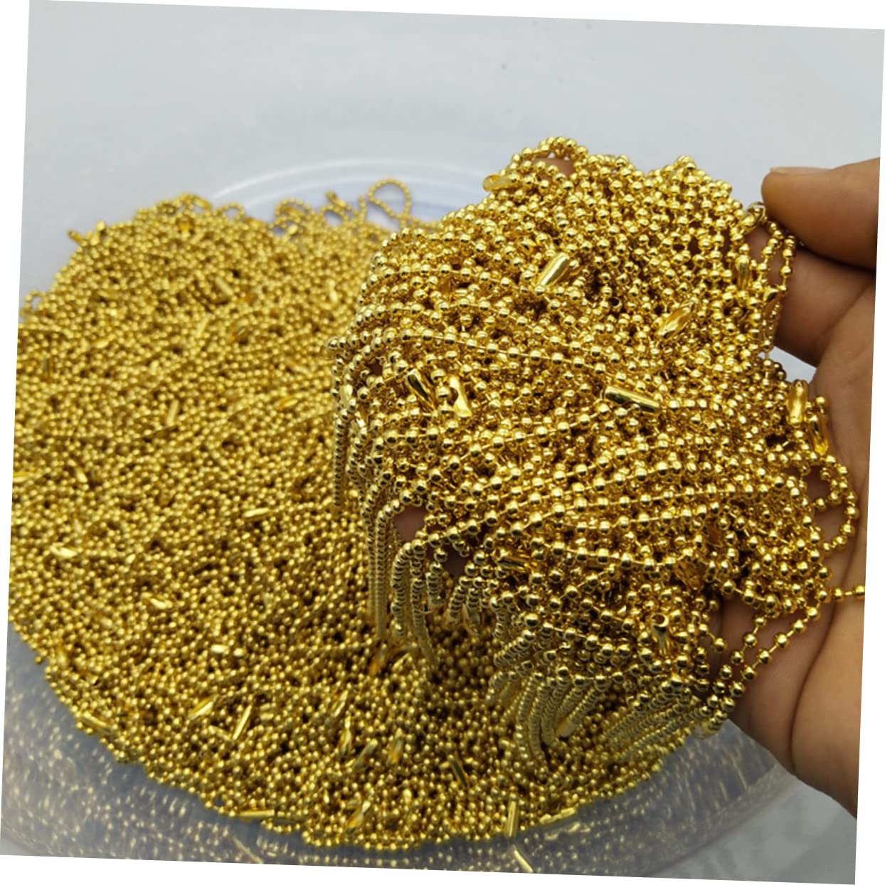 100 Catene In Ferro Con Perlina E Connettore - Per Portachiavi, Tags E DIY - Foto 8