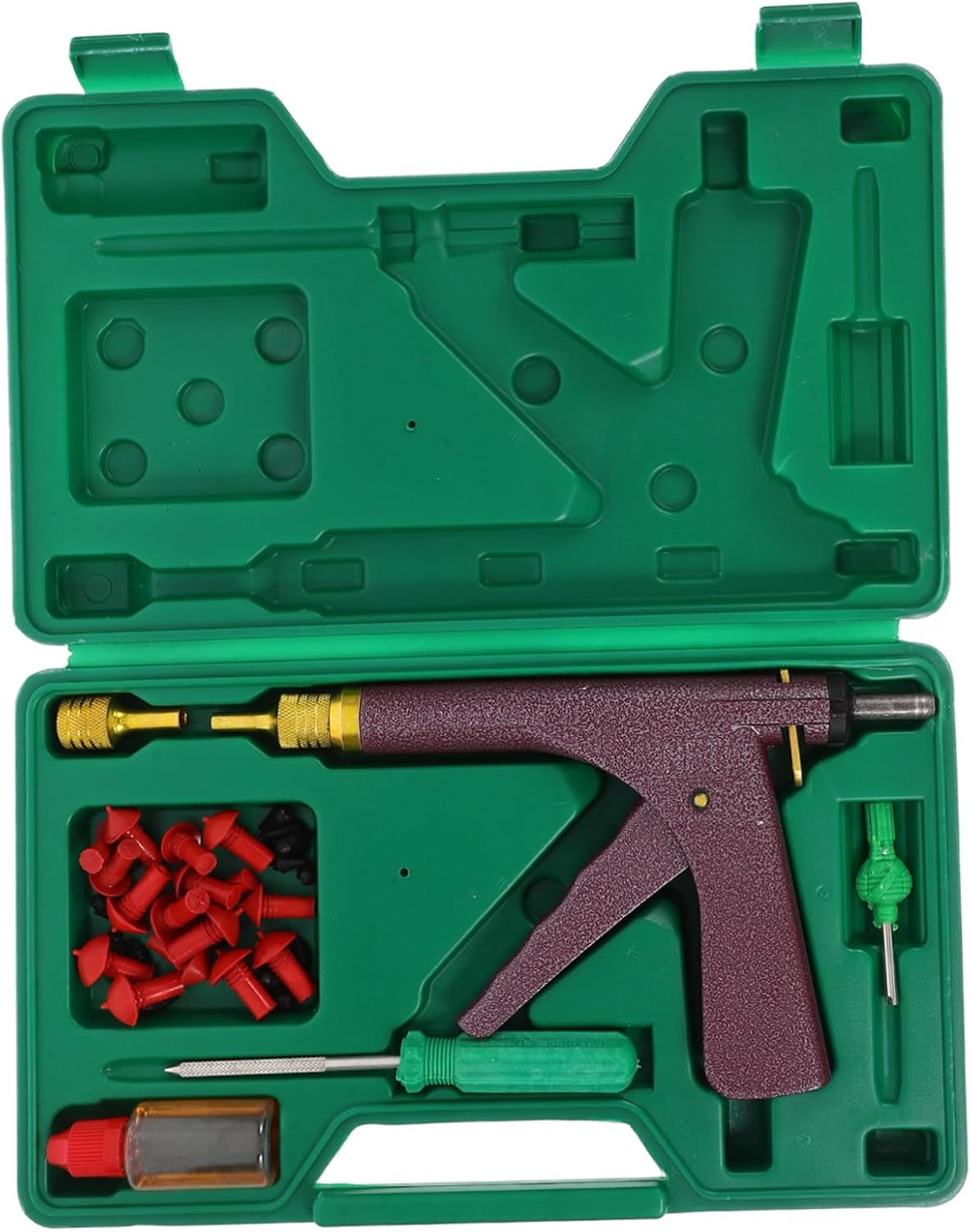 Motorcycle Tire Repair Kit 5-Piece Vacuum Puncture Fixing Tools for Electric Motorcycles and Bikes Quick Mushroom Plug Patch Repair Supplies