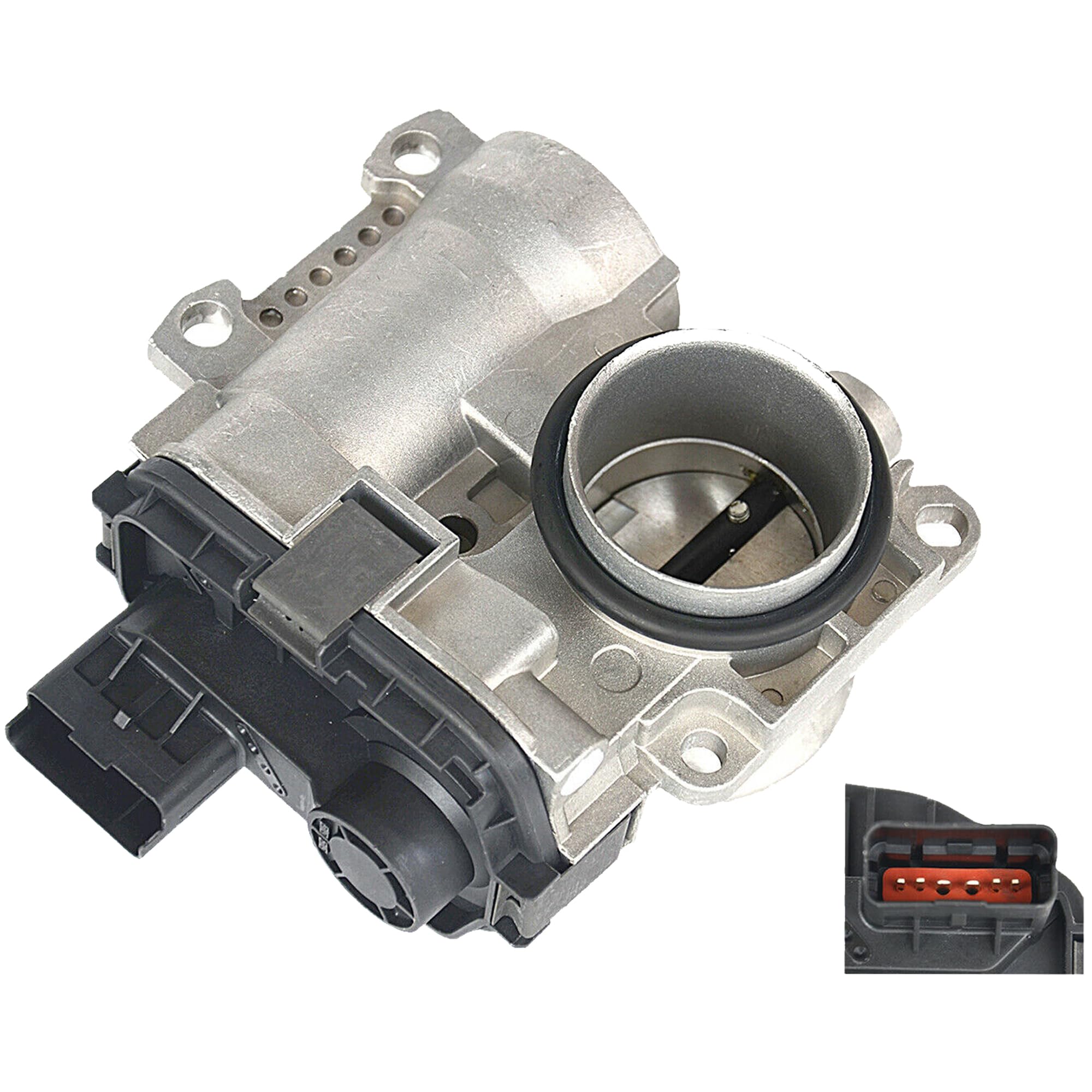 Partsline Boîtier papillon moteur 1.2 16V D4F compatible avec Clio II, Twingo I, Kangoo, Modus, Kubistar | équivalent à 8200067219, 7701051585