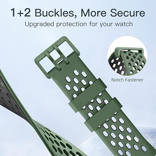 Miniatura 7 de Maledan Correa deportiva compatible con Fitbit Charge 5Charge 6, bandas para mujeres y hombres, suave y transpirable, pulsera de repuesto para