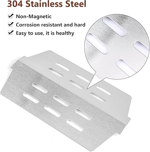 Miniatura 5 de QuliMetal Deflector de calor SUS304 para parrillas Weber Genesis serie 300 con perillas de control montadas frontales, Genesis E310 E320 E330 S310