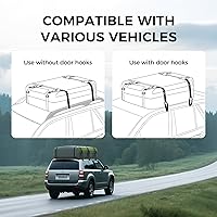 Vista 8 de WELKIN Bolsa de carga resistente para techo – Bolsa de techo impermeable de 15 pies cúbicos para todos los vehículos con/sin portaequipajes