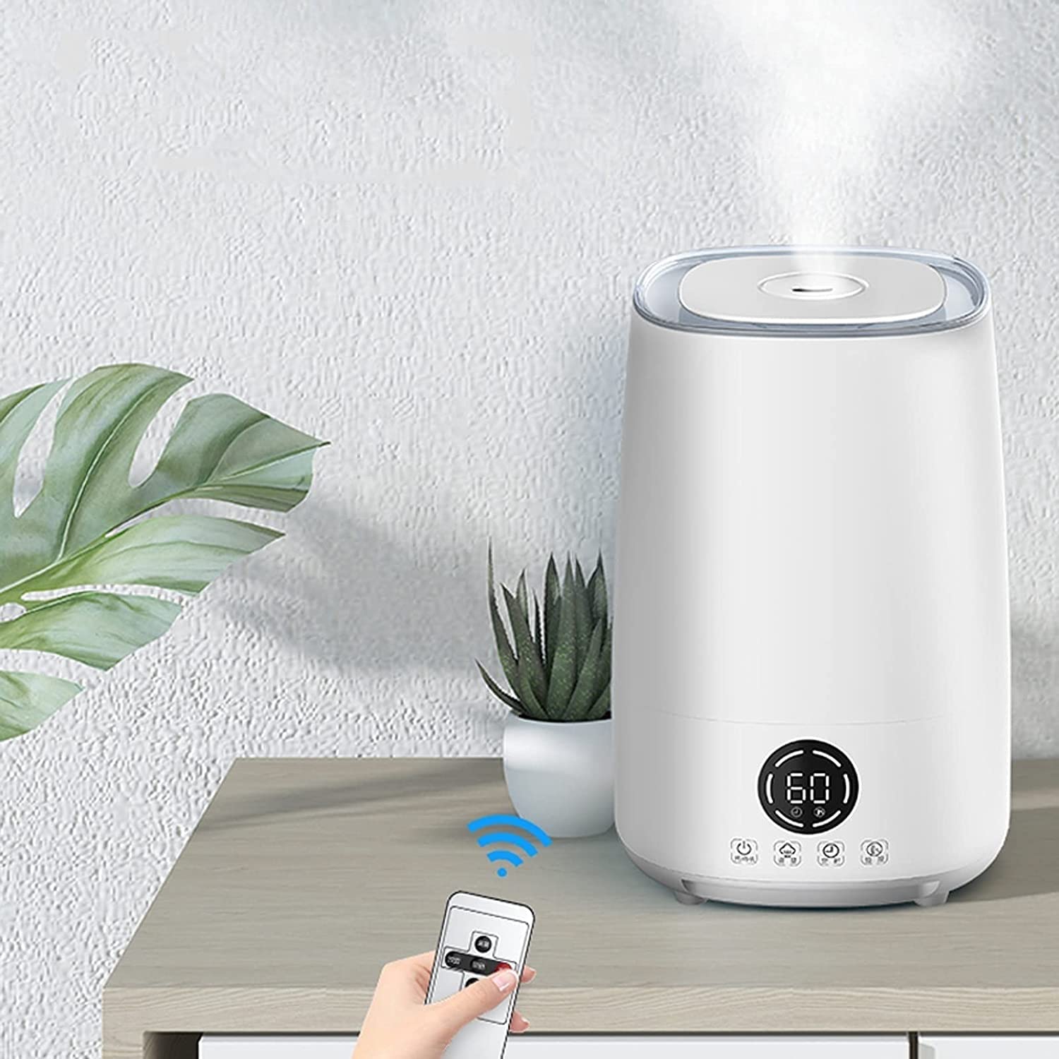 Humidificador, humidificadores para Dormitorio, humidificador para habitación de bebé con Apagado automático y humidificador con luz Nocturna acogedora,