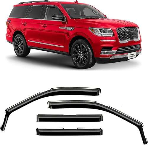 Miniatura 9 de Voron Glass Protectores de lluvia extra duraderos en canal para GMC Canyon 2015-2022 Crew Cab, deflectores de ventana, viseras de ventana de