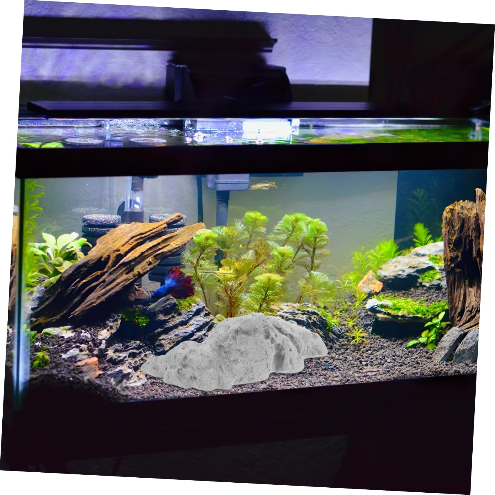 Alipis 2 Piezas Adorno De Rocalla Decoración Decorar Accesorios para Peceras Roca Falsa para Pecera Adorno De Piedra Falsa Mini Rocalla Decoraciones De Peceras Roca De Paisajismo Arenisca