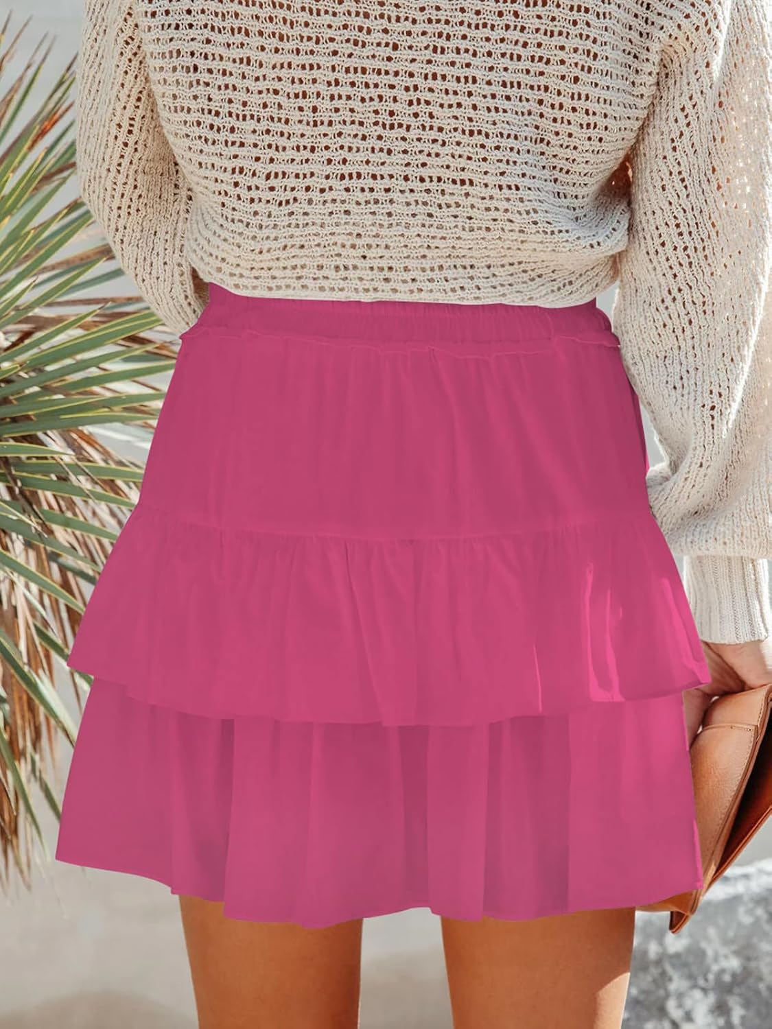 Flowy Shorts for Women Boho Ruffled Tiered Skorts Casual High Waist Mini Skirts Tennis Golf Comfy Shorts 2025 - Image 3