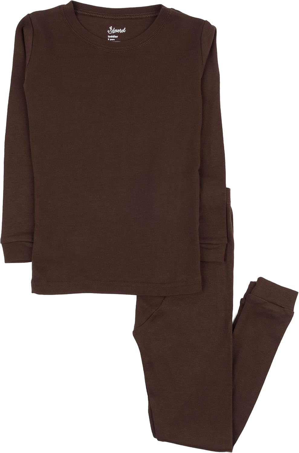 Leveret Kids Pajamas Boys & Girls Solid Colors 2 Piece Pajama Set 100% Cotton (Size 2-14 Years)