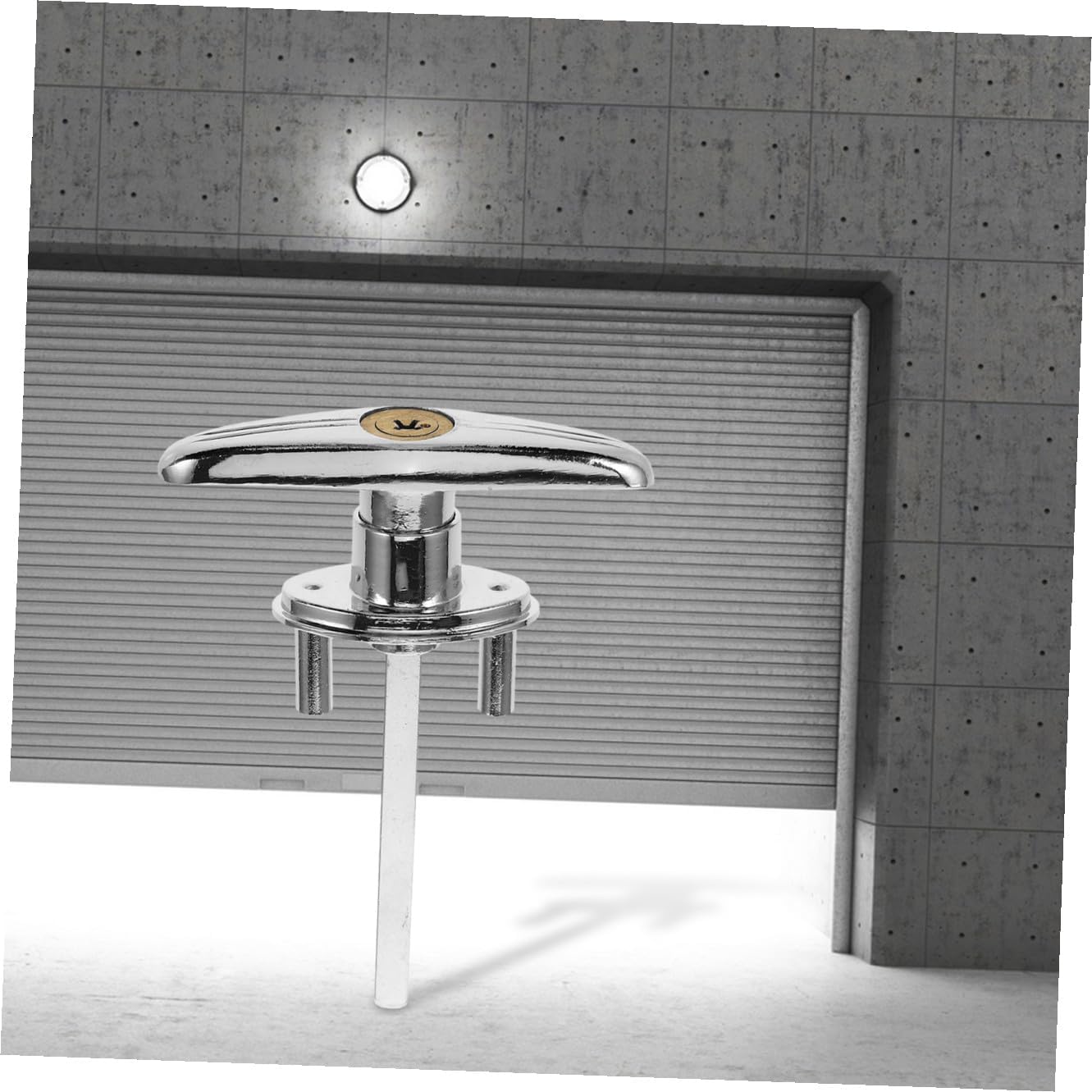 Garage Door Lock Kit with Keyed T-Handle 2 Brass Core Keys Emergency Cross Lock for Rolling Shutter and Barn Doors