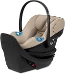 Cybex Aton G Siège auto pour nouveau-nés pivotant de 4 à 35 livres, 180° Base tournante pour le chargement facile, SensorSafe, Base anti-rebound, protection avancée contre les effets secondaires, système de voyage prêt, Almond Beige