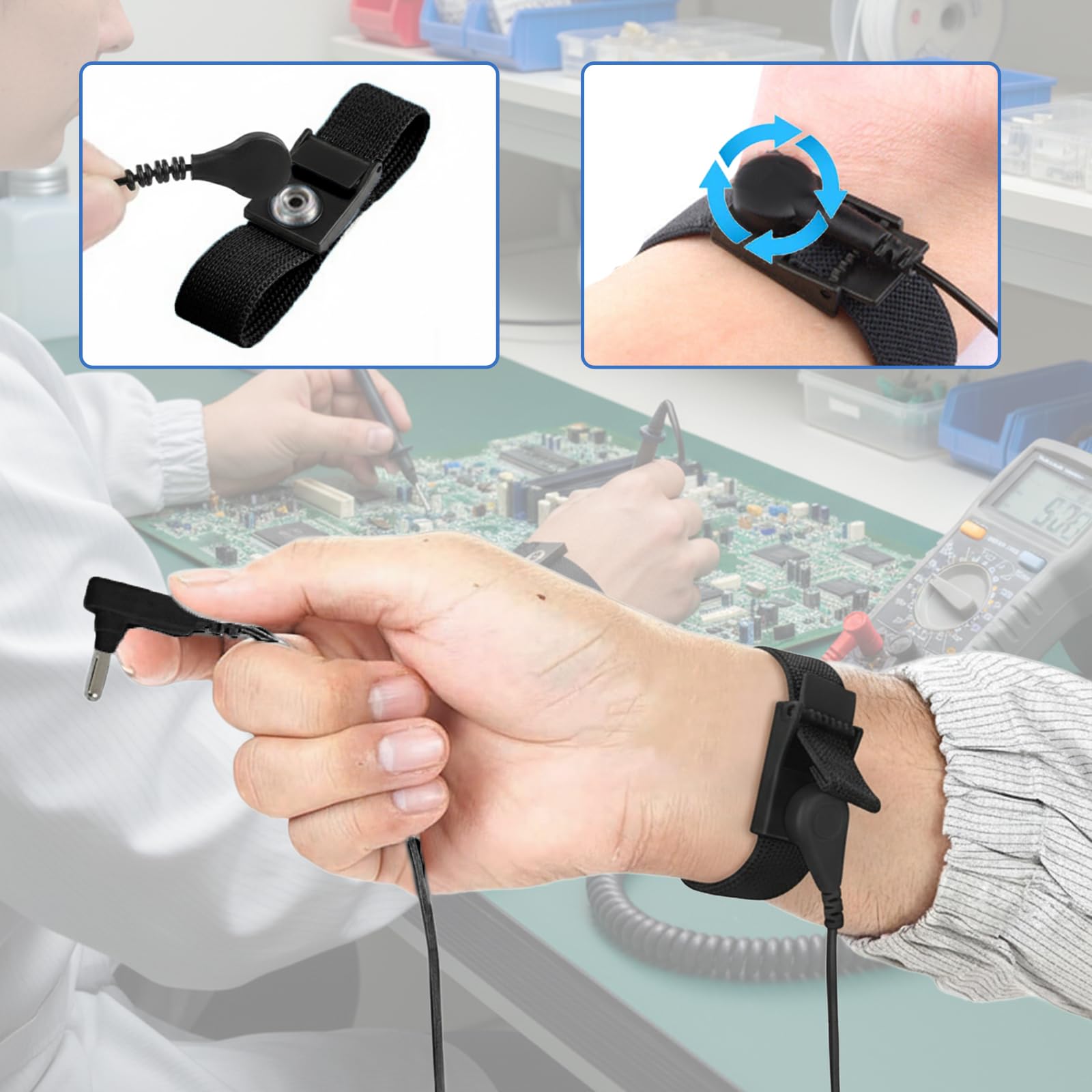 PRY GROUND シュウト011-PLATE-BRACELET Amazon.com: Grounding Wristband & Cable - ESD Wrist Strap Kits