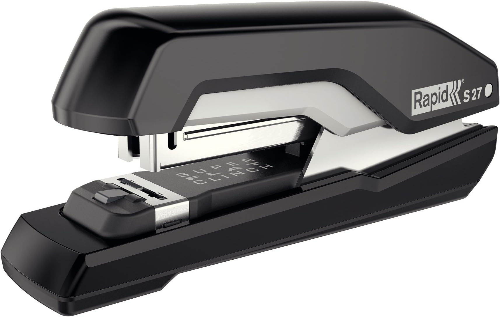 Rapid Supreme S27 Half Strip Stapler, 30 Sheet Capacity, Super Flat Clinch Stapling, Black/Grey, 5000540