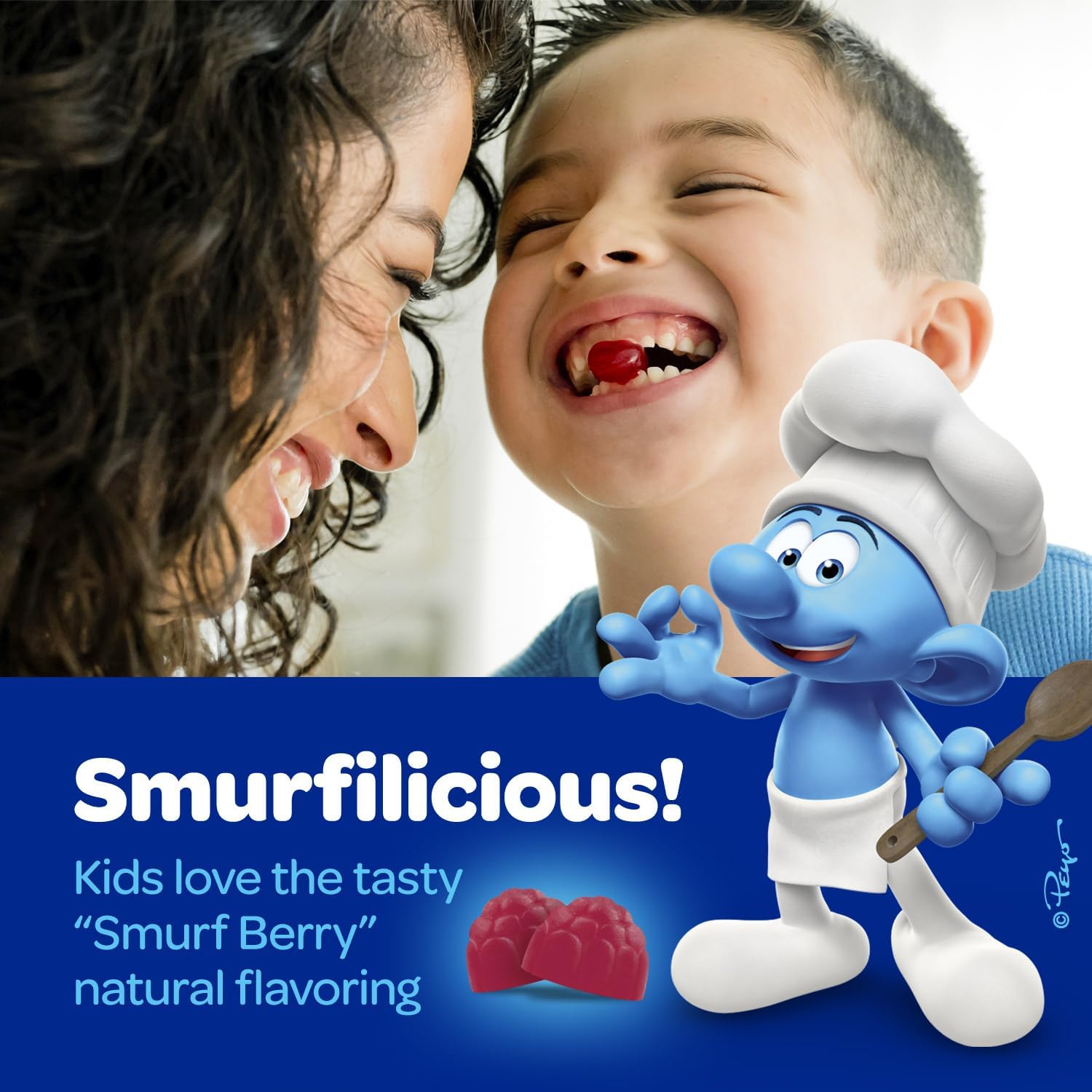 Smurfs Kids Calm Gummies | Calming Gummies for Kids with Lemon Balm & L Theanine | Made with Real Fruit | Doctor Developed | Gelatin Free Non-GMO No Artificial Flavors or Colors | 20 Servings - Image 4
