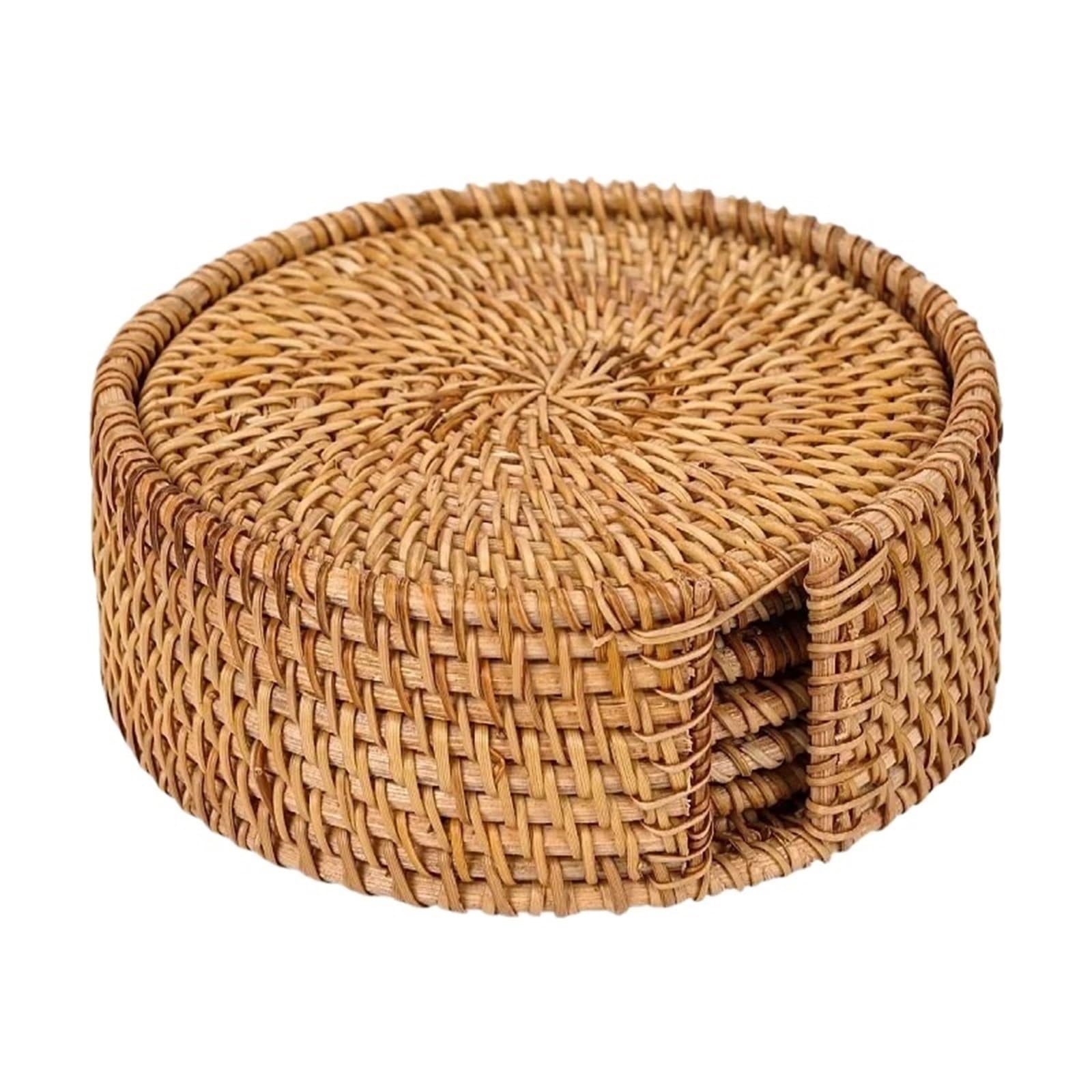 Coaster Rattan Table Mat Creative Placemat Heat Insulating Non-Slip Coaster for Dining Bowl Plate