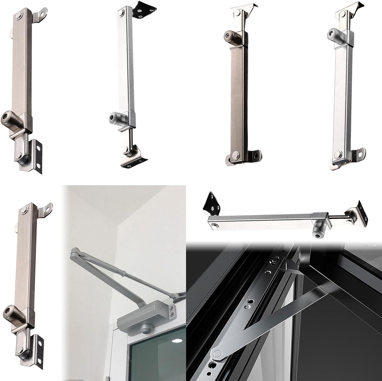 Casement Window Stay Adjuster Stopper Sturdy Multipurpose Window Support Bar Style A|Stainless Steel Casement Window Stay Lock | Adjustable Window Latch with 6-Position Knob