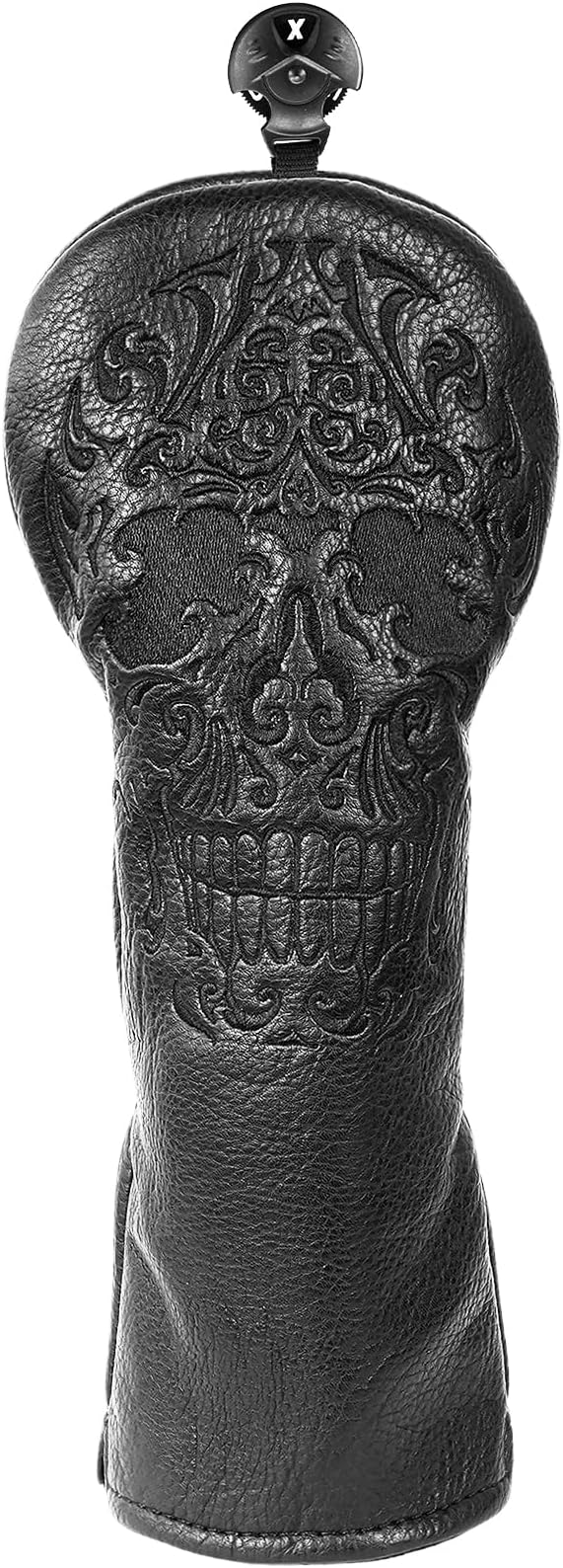 Craftsman Golf Skull Skeleton Black Golf Club Head Covers Headcover for Woods Driver and Hybrids Irons