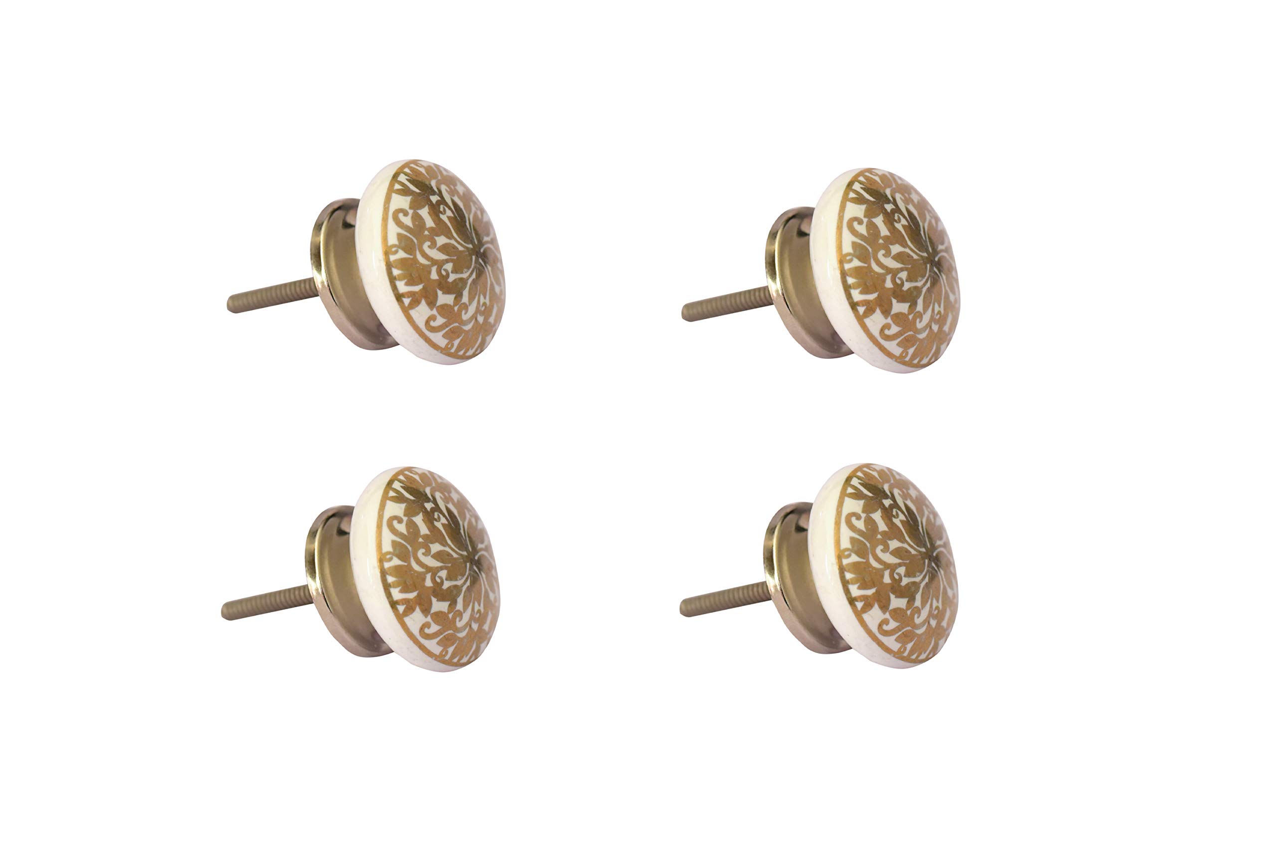 The Himalaya Craft Knobs for Drawers - Vintage Assorted Ceramic Drawer Handle for Kitchen Cabinets Home Interior Décor Furniture Hardware (4, Popular Golden) Pack of 4 (B08W29GN6F) Amazon Price History, Amazon Price Tracker