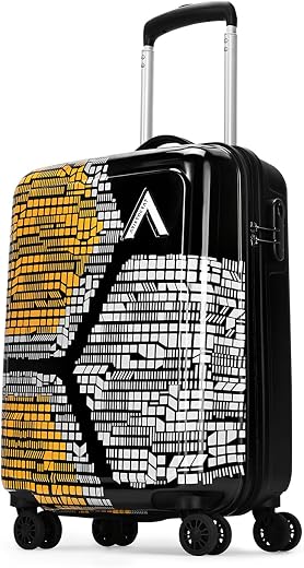Aristocrat Bruce Cabin Trolley Bag 54cm | Small | Hard Luggage | Smooth 8-Wheel Suitcase | Secure Combination Lock with St...