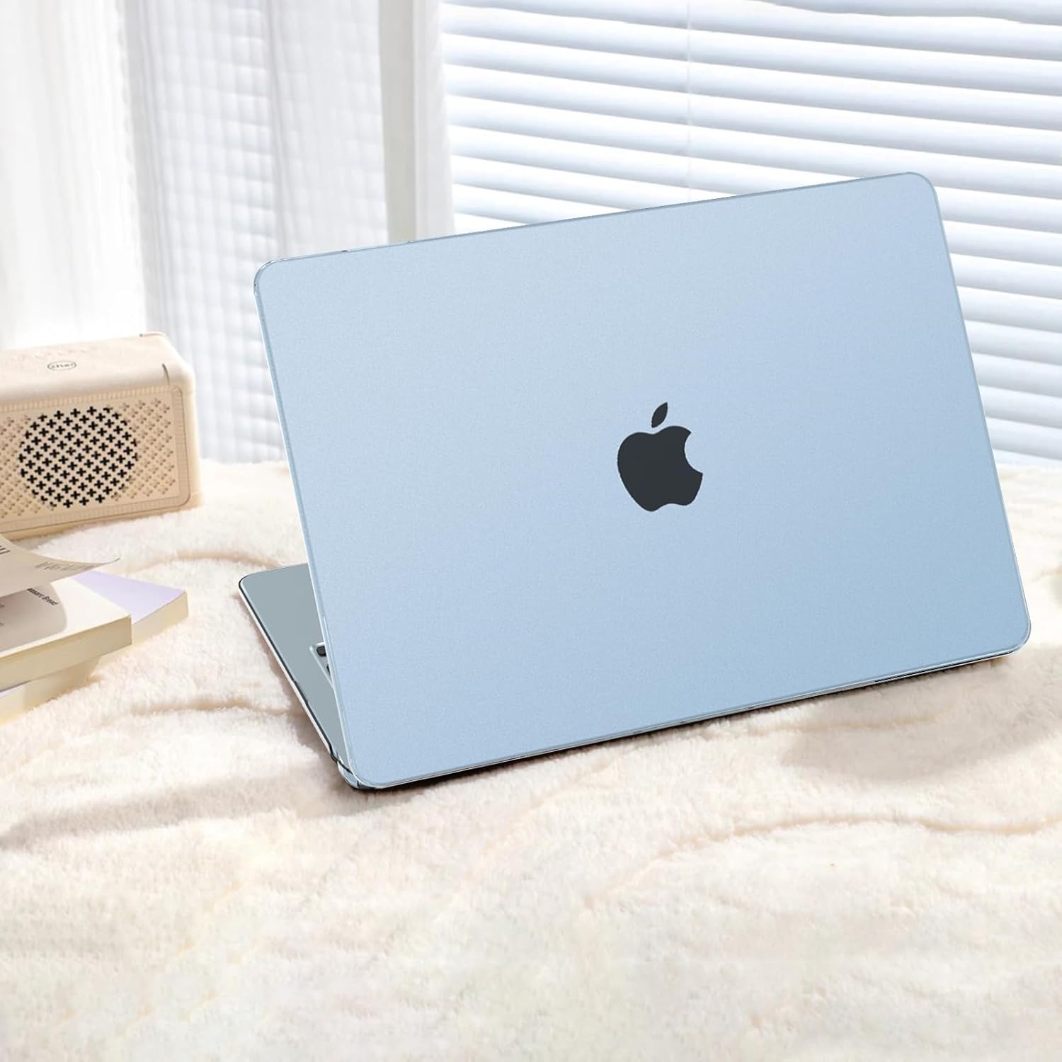 G JGOO Compatible with MacBook Air 13 inch Case 2026 2025 2024 2023 2022 M4 A3240 M3 A3113 M2 A2681, Matte Plastic Hard Shell for MacBook Air 13.6 inch Case +Keyboard Cover +Screen Protector, Sky Blue - Image 8